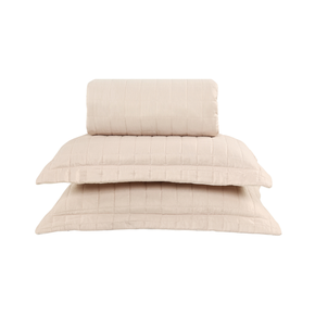 17 kit colcha cobre leito perola casal textil arte com 2 porta travesseiros