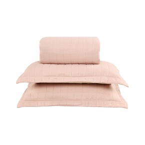 32 kit colcha cobre leito perola casal textil arte com 2 porta travesseiros