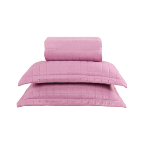 38 kit colcha cobre leito perola casal textil arte com 2 porta travesseiros