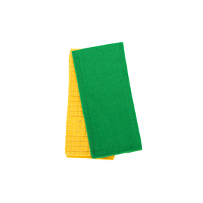 02 kit pano de copa liso microfibra 2 pecas 40cm x 60cm textil arte verde laranja