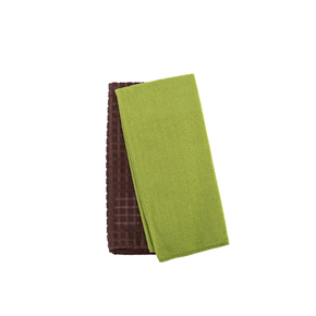 05 kit pano de copa liso microfibra 2 pecas 40cm x 60cm textil arte verde laranja