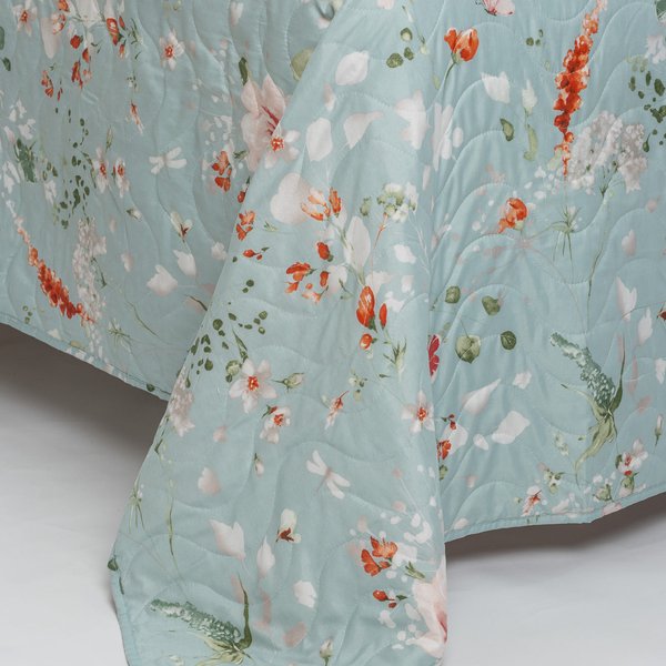 71 kit colcha cobre leito color solteiro estampado textil arte com 1 porta travesseiros