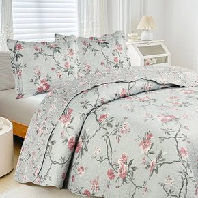 07 kit colcha cobre leito romma solteiro textil arte com 1 porta travesseiro