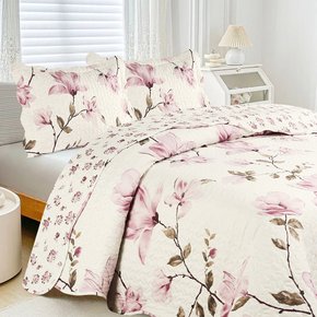 24 kit colcha cobre leito romma solteiro textil arte com 1 porta travesseiro