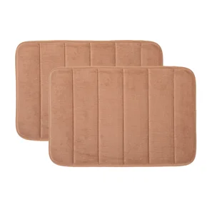 01 kit 2 pecas tapete soft antiderrapamente 40cmx60cm textil arte