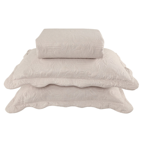 11 kit colcha cobre leito veneza casal textil arte com 2 porta travesseiros