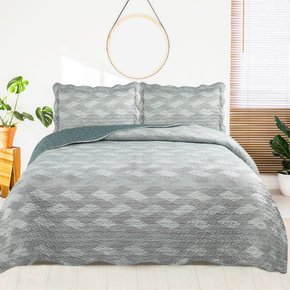 26 kit colcha cobre leito romma super king textil arte com 2 porta travesseiros