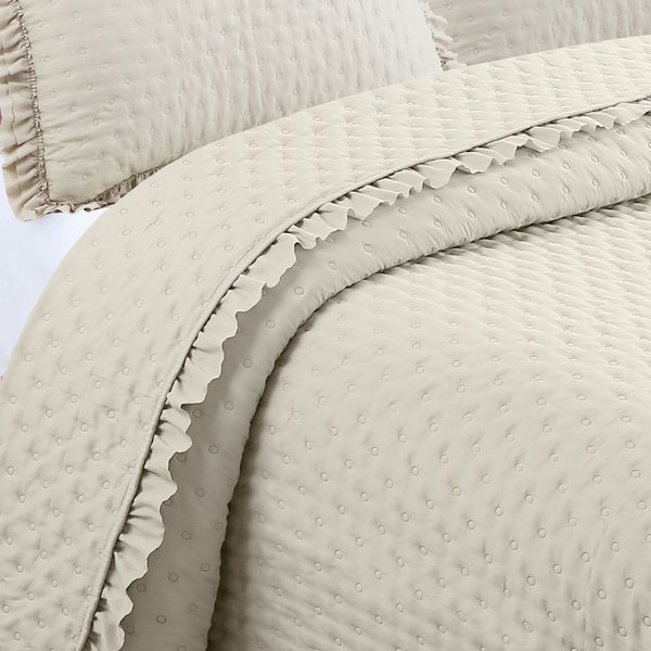 01 kit colcha cobre leito brisa solteiro 1 porta travesseiro textil arte