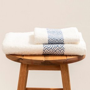 01 jogo de toalhas de banho creta 360g m jacquard 2 pecas textil arte