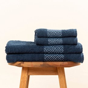 08 jogo de toalhas de banho creta 360g m jacquard 2 pecas textil arte