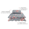 02 kit colcha cobre leito romma super king 2 porta travesseiros textil arte