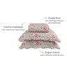 03 kit colcha cobre leito romma super king 2 porta travesseiros textil arte
