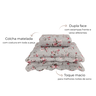 04 kit colcha cobre leito romma super king 2 porta travesseiros textil arte