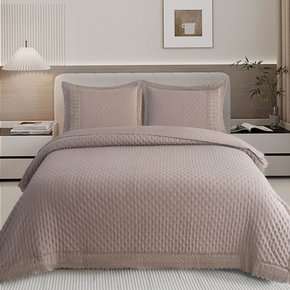 39 kit colcha cobre leito provence casal 2 porta travesseiros textil arte