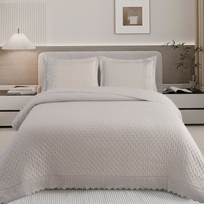 43 kit colcha cobre leito provence casal 2 porta travesseiros textil arte