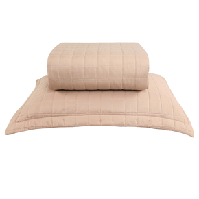 02 kit colcha cobre leito perola solteiro 1 porta travesseiros textil arte bege mushroom