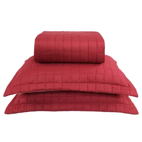 08 kit colcha cobre leito perola solteiro 1 porta travesseiros textil arte bege mushroom