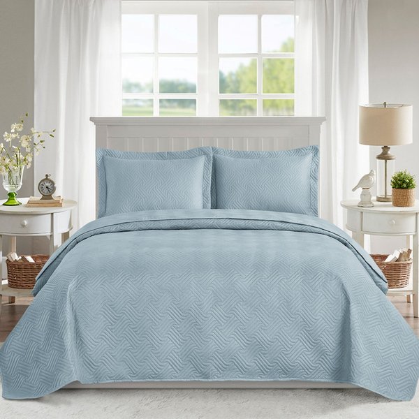 09 kit colcha cobre leito veneza casal 2 porta travesseiros textil arte verde mineral