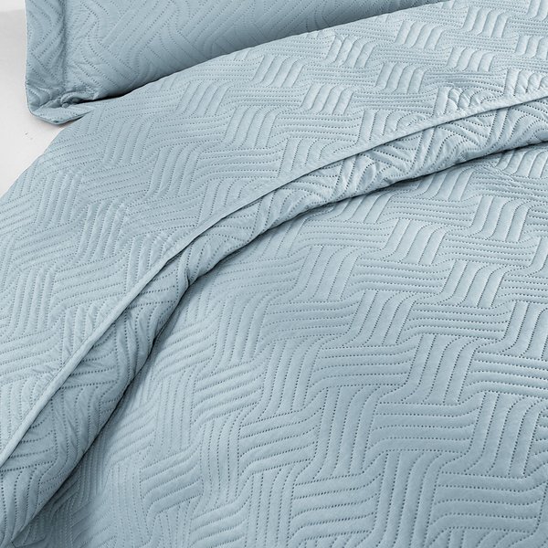 10 kit colcha cobre leito veneza casal 2 porta travesseiros textil arte verde mineral